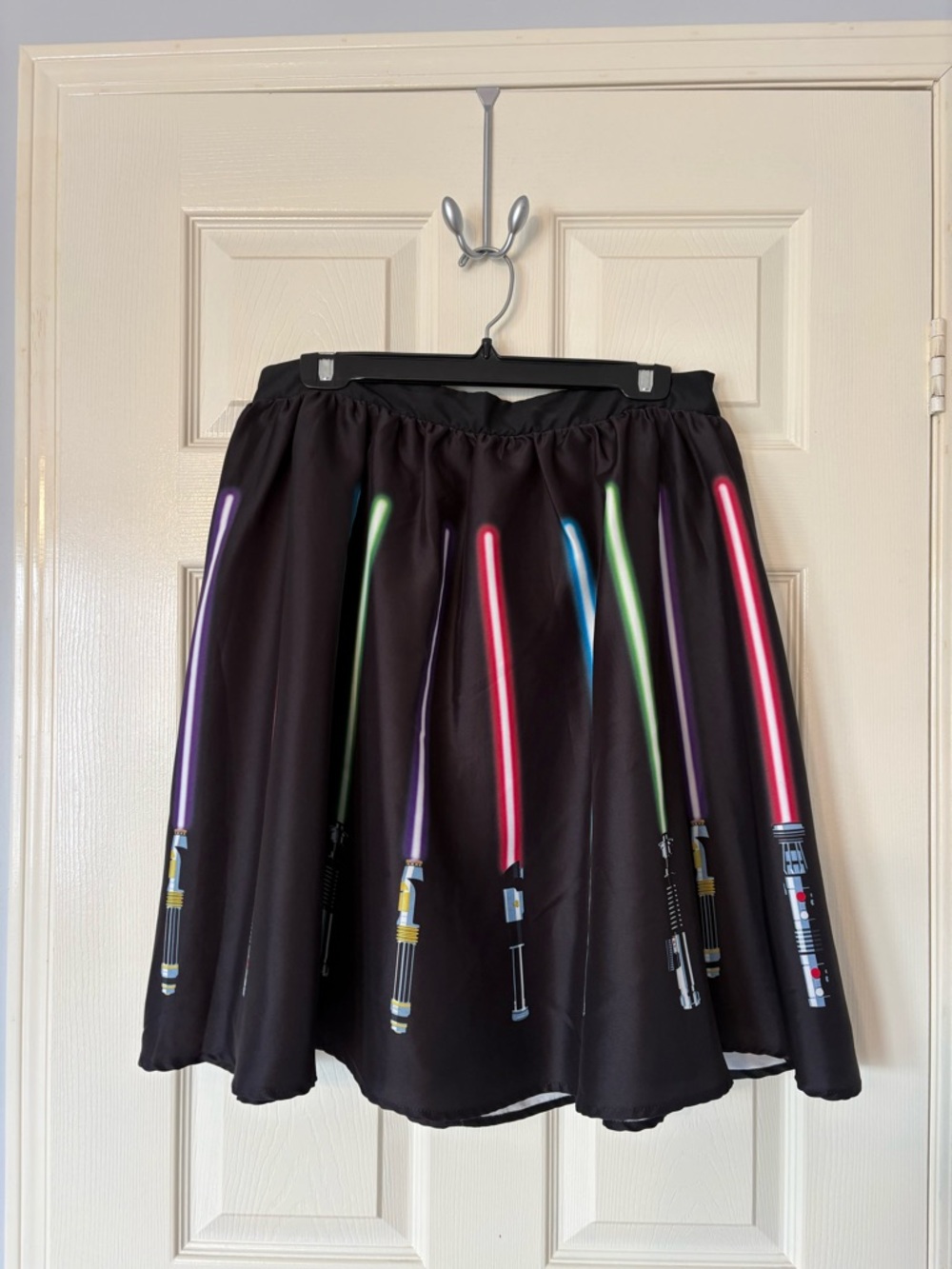Black Lightsaber Print Flared Skirt - Women Star Wars - Picture 3 of 6